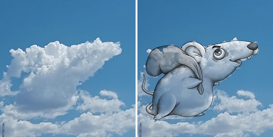 This Artist Continues To Create Drawings Inspired By Cloud Shapes (New Pics)