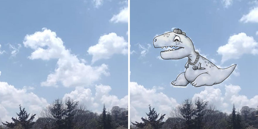 This Artist Continues To Create Drawings Inspired By Cloud Shapes (New Pics)