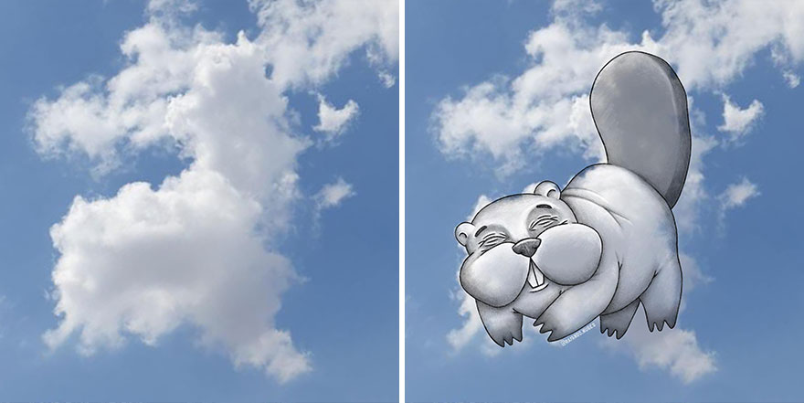 This Artist Continues To Create Drawings Inspired By Cloud Shapes (New Pics)
