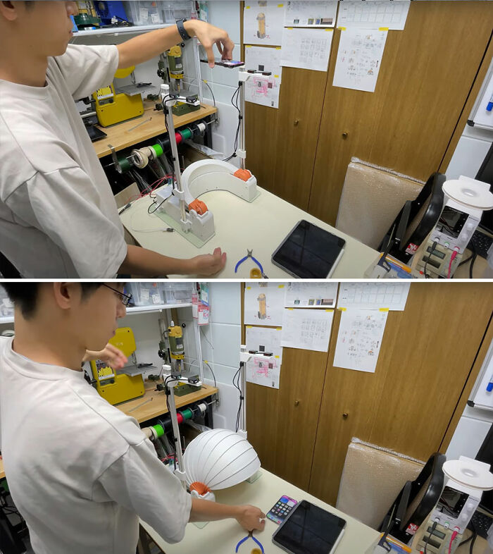 Here’s A Unique Gadget Created By This Guy to Protect Heads While Using Phones in Bed Here’s A Unique Gadget Created By This Guy to Protect Heads While Using Phones in Bed