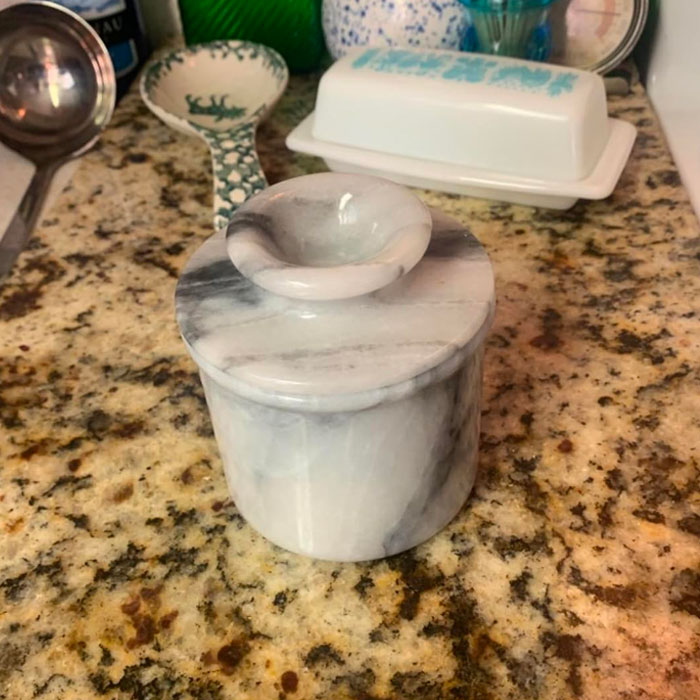 Indulge In Elegance With Radicaln Marble Butter Keeper: Handcrafted French Butter Storage Crock For Stylish And Functional Kitchenware