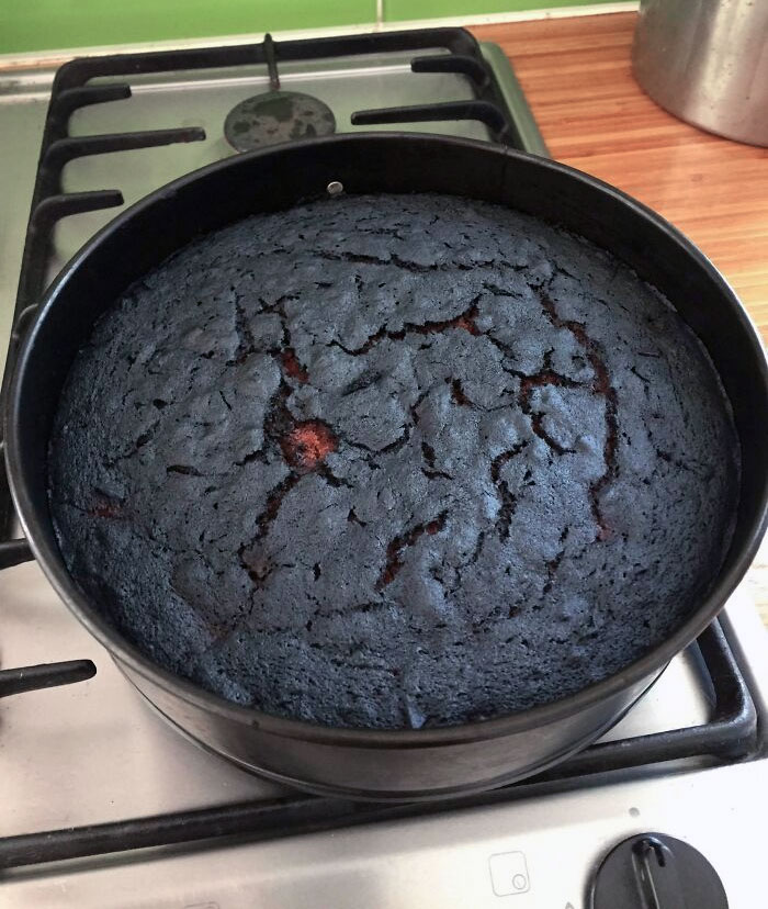 My Dad Tried To Bake A Cake For My Mom's Birthday. Tried