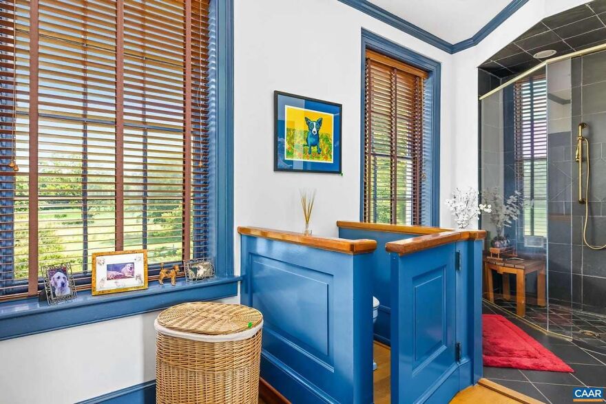 This Is In One Of The Bathrooms Of An 1840 Almost $2 Million Beautiful Federal Home In Virginia. The Rest Of The House Is Museum Worthy! But This Little Feature Here Has Me Completely Puzzled!