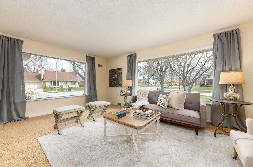 How To Ruin A Window: Curtains That Are Fixed To The Wall, Are Not Wide Enough To Cover The Window, Are Puddling Just A Wee Bit, And Have No Relationship With The Height Of Anything Else In The Room