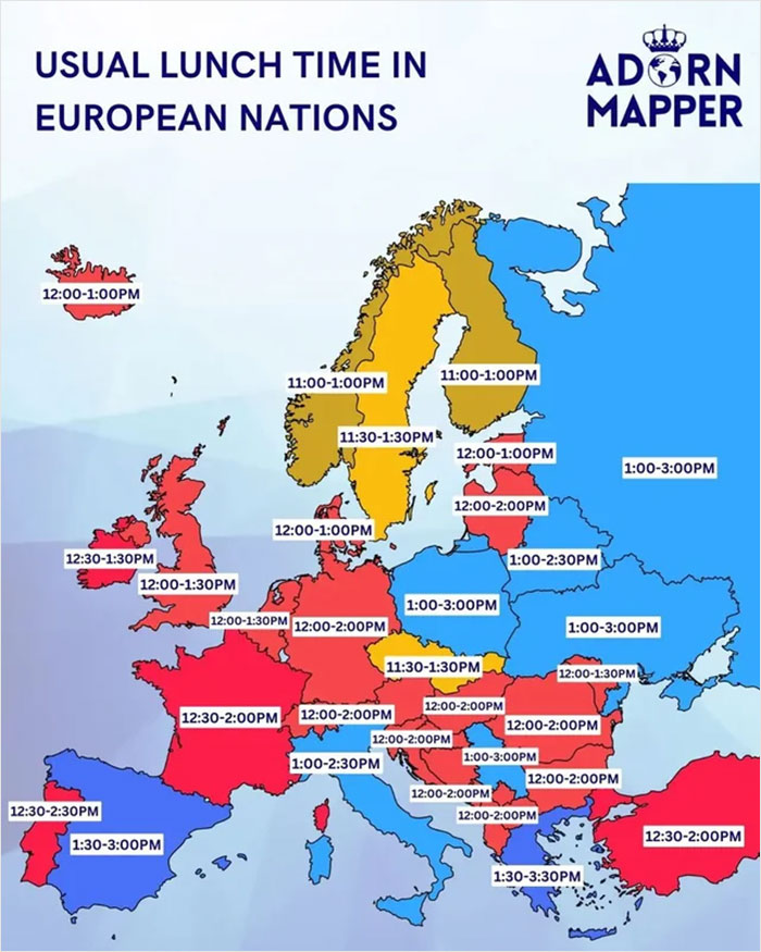 This Map Of Usual Dinner Habits In Europe Is Going Viral And People Say It’s Legit This Map Of Usual Dinner Habits In Europe Is Going Viral And People Say It’s Legit