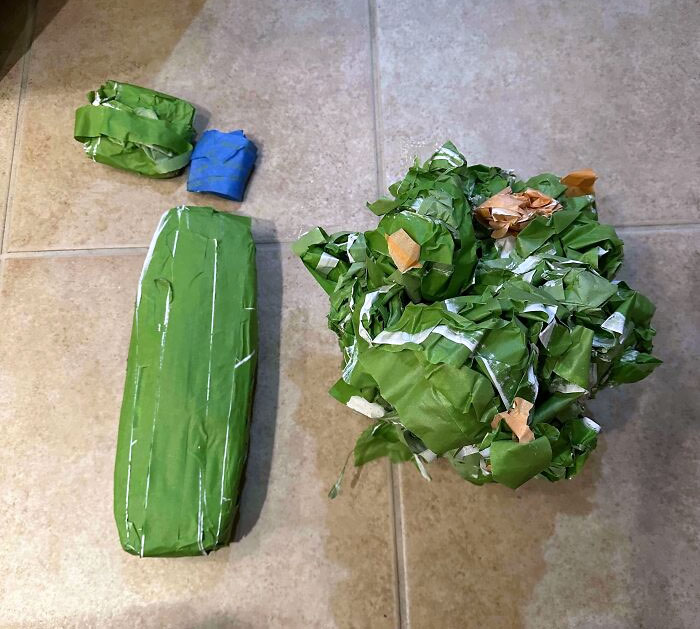 The Way My Father-In-Law Pulled Painter's Tape (Left) vs. Me (Right)