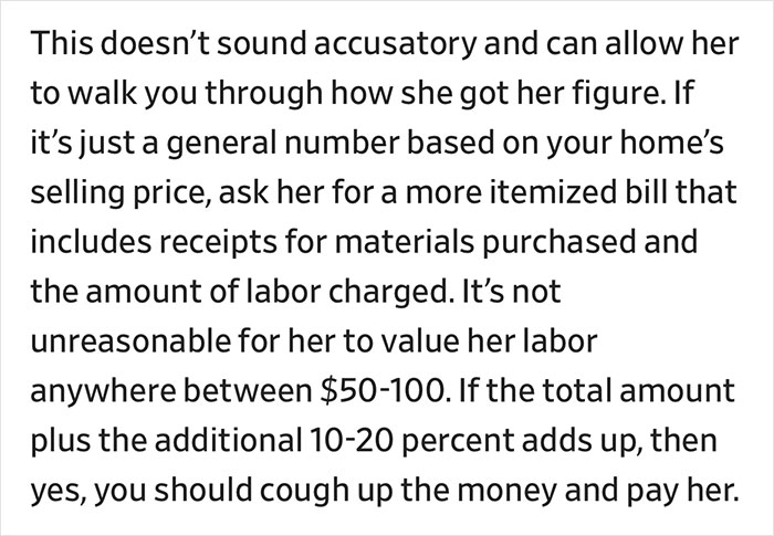 Person Asks For Help After Aunt Hands Them $70K Bill For House Flip No One Asked For Person Asks For Help After Aunt Hands Them $70K Bill For House Flip No One Asked For