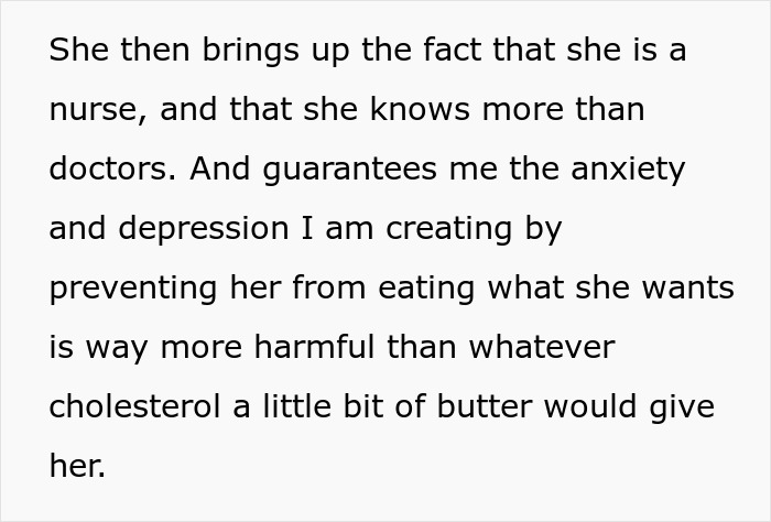 Woman Asks SIL To Stop Putting Butter On Her Food In Front Of Her Daughter