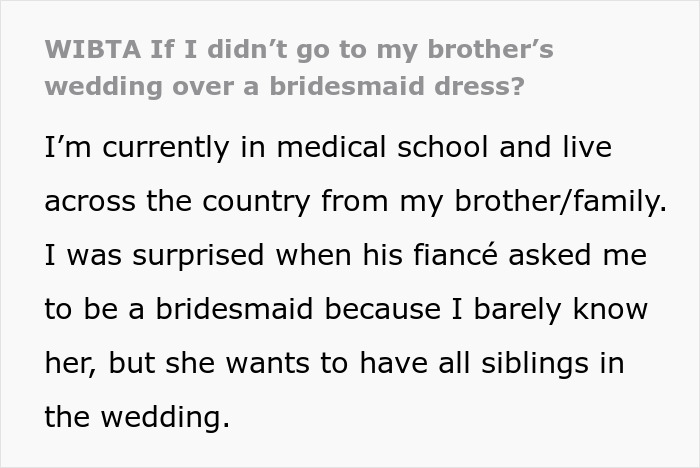 Woman Suspects Bride Is Trying To Push Her Out Of Her Brother’s Wedding, Has A Plan To Outsmart Her Woman Suspects Bride Is Trying To Push Her Out Of Her Brother’s Wedding, Has A Plan To Outsmart Her