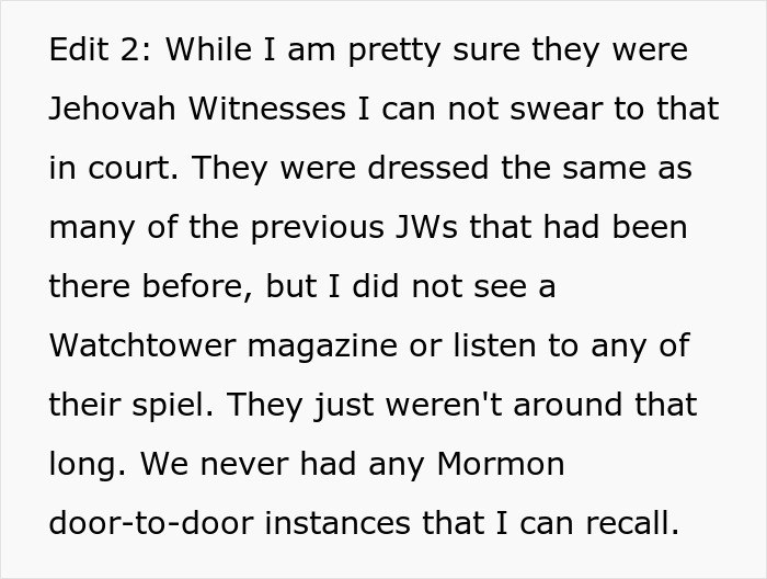 Man Comes Up With A Clever Way To Get Rid Of Jehovah's Witnesses After His Black Cat Comes Up Man Comes Up With A Clever Way To Get Rid Of Jehovah's Witnesses After His Black Cat Comes Up