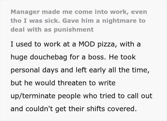 Boss Forces Employee To Come In To Work Sick, Regrets It After It Gets Him Fired