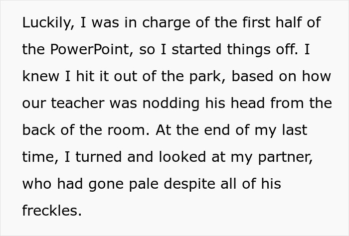 Entitled Kid Thinks He'll Get Away With Doing Nothing On A Group Project, Gets Publicly Embarrassed Entitled Kid Thinks He'll Get Away With Doing Nothing On A Group Project, Gets Publicly Embarrassed
