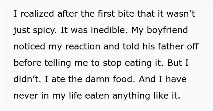"AITA For Eating The Food My FIL Served Me And Ruining Mine And My Boyfriend's Holiday" "AITA For Eating The Food My FIL Served Me And Ruining Mine And My Boyfriend's Holiday"