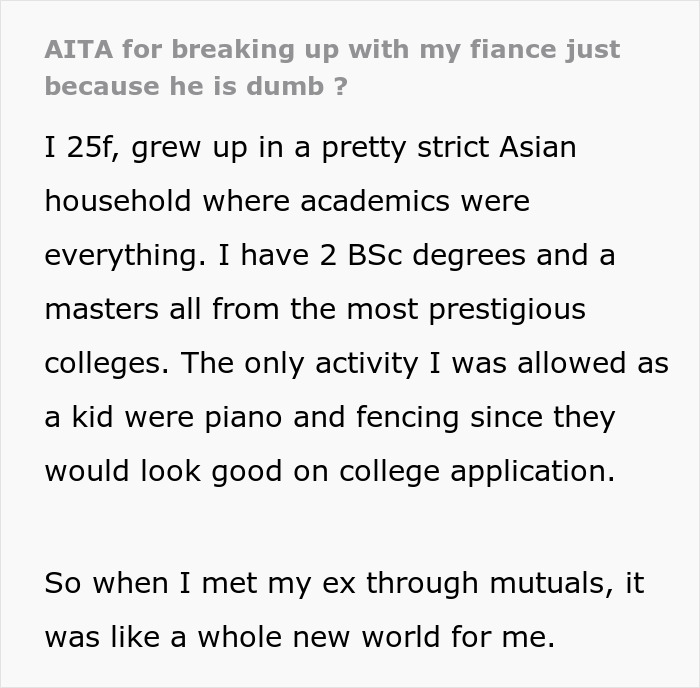 Guy Accuses Fiancée Of Breaking Up With Him Because He’s Dumb, Internet Says He Has A Point Guy Accuses Fiancée Of Breaking Up With Him Because He’s Dumb, Internet Says He Has A Point