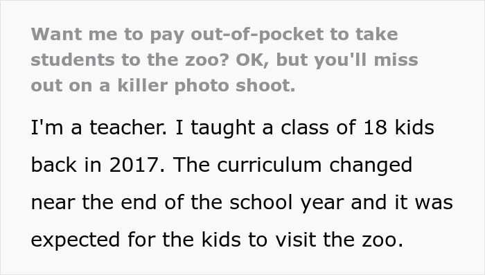 School Expects Teacher To Pay $400 For Student Trip, They Maliciously Comply