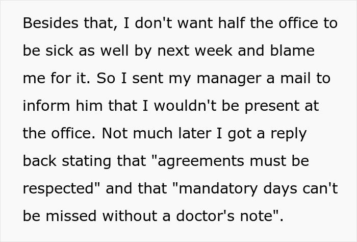 Manager Tells Sick Employee To Come To The Office Unless They Have A Doctor's Note, Regrets It