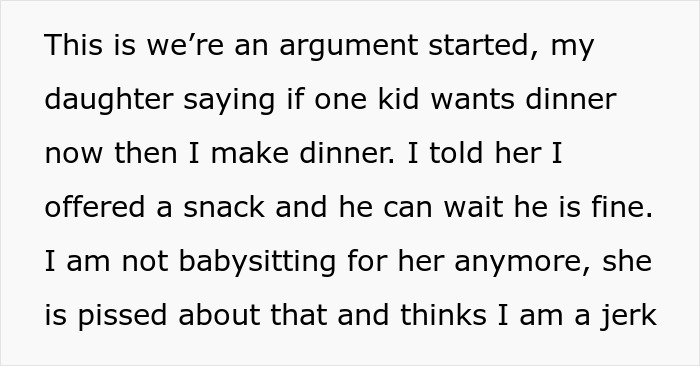 Grandma Refuses To Be Rushed By Her Grandkids To Make Dinner, Mom Says She’s A Jerk For It Grandma Refuses To Be Rushed By Her Grandkids To Make Dinner, Mom Says She’s A Jerk For It