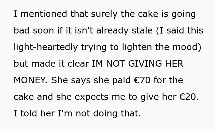 Woman Is In Disbelief After Sister Asks Her To Chip In For The Cake That Her Daughter Ate 2 Pieces Of Woman Is In Disbelief After Sister Asks Her To Chip In For The Cake That Her Daughter Ate 2 Pieces Of