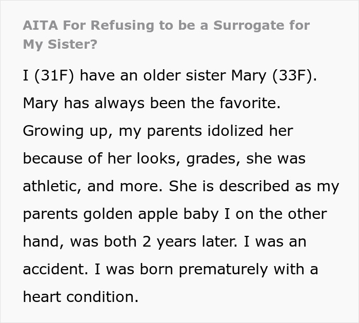 Family Screams At Woman After She Refuses To Be Her Spoiled Sister's Surrogate