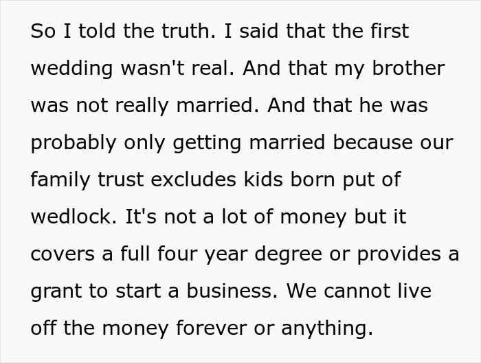 Person Gets Invited To Brother&rsquo;s 2nd Wedding, Says No After They Learn Truth About The 1st One
