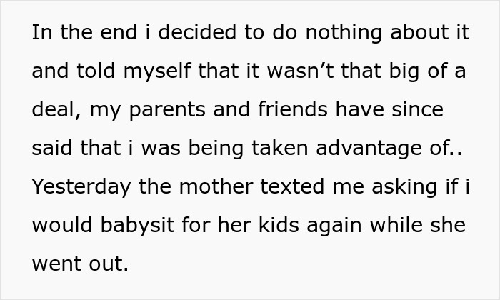 Woman Calls Babysitter Rude After She Refuses To Babysit Again