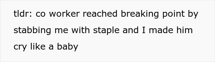 Person Keeps Getting Bullied At Work, Makes The Bully Cry When They Stand Up For Themselves