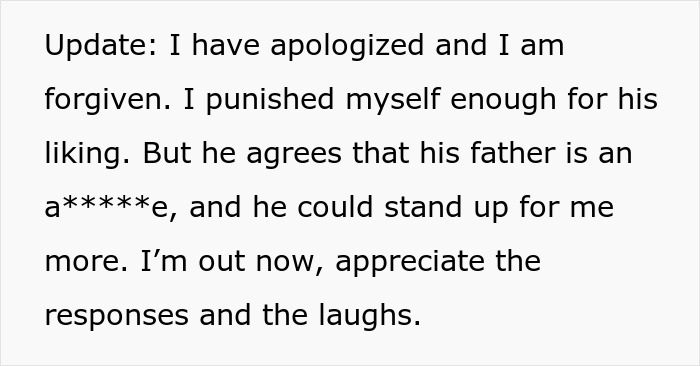 "AITA For Eating The Food My FIL Served Me And Ruining Mine And My Boyfriend's Holiday" "AITA For Eating The Food My FIL Served Me And Ruining Mine And My Boyfriend's Holiday"