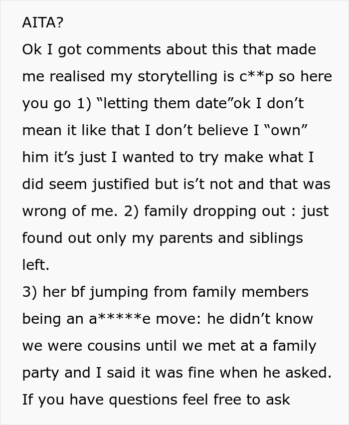 Woman Offended She Was Uninvited From Her Cousin&rsquo;s Wedding With Her Ex, Tells Everyone About It