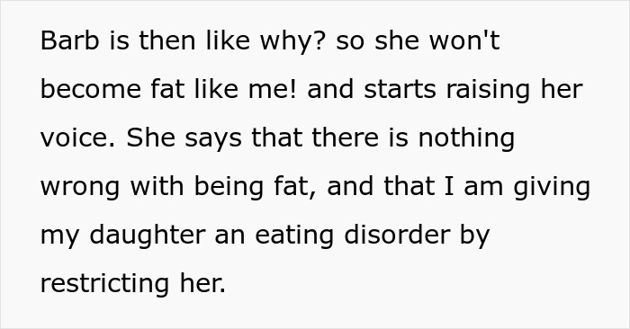 Woman Asks SIL To Stop Putting Butter On Her Food In Front Of Her Daughter