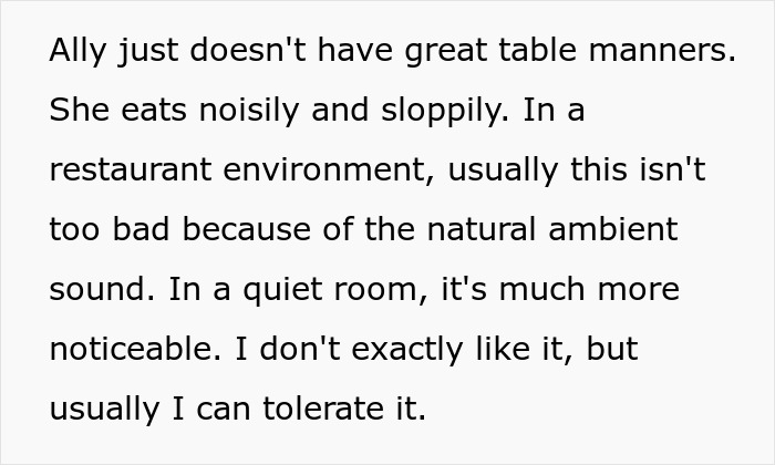 Woman orders spaghetti at restaurant after promising not to, causing boyfriend to leave immediately in disappointment.