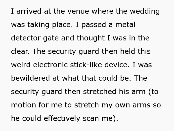 Guest Misses Friend's Wedding Due To A Hilariously Embarrassing Interaction With A Security Guard Guest Misses Friend's Wedding Due To A Hilariously Embarrassing Interaction With A Security Guard