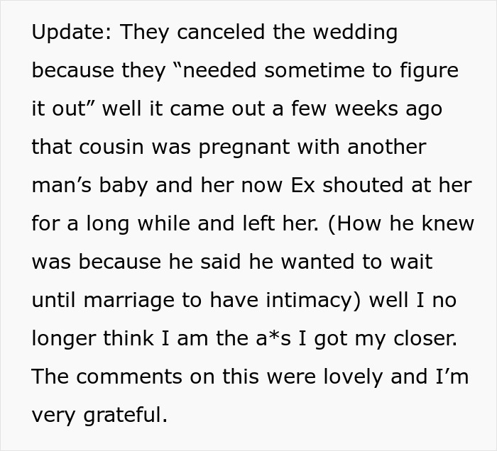 Woman Offended She Was Uninvited From Her Cousin&rsquo;s Wedding With Her Ex, Tells Everyone About It