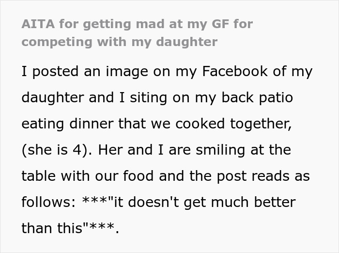 Woman Gets Insulted Over Her BF’s Photo With His 4 Y.O. Daughter, He Gets Mad At Her Woman Gets Insulted Over Her BF’s Photo With His 4 Y.O. Daughter, He Gets Mad At Her