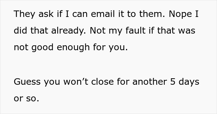 Worker Complies Maliciously When Client Demands Information In Letter Form Only Worker Complies Maliciously When Client Demands Information In Letter Form Only