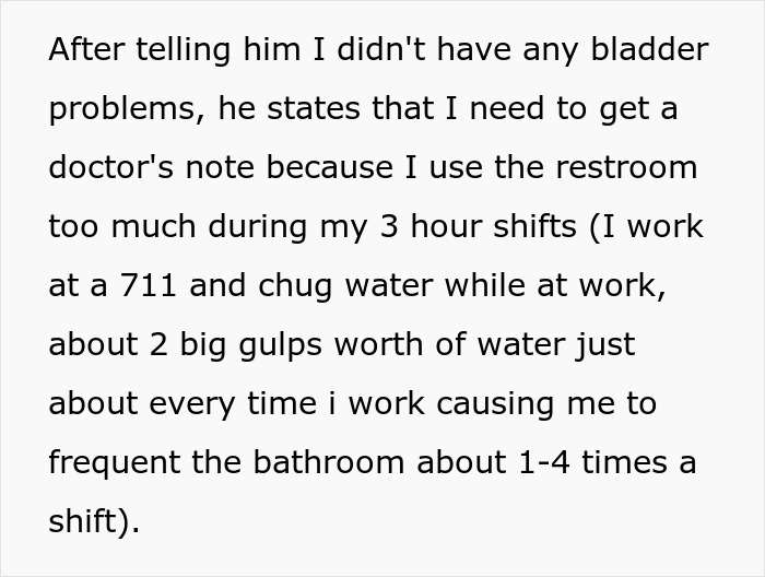 Person Doesn't Know How To Respond To Boss Asking Them How Many Times They Used The Bathroom Person Doesn't Know How To Respond To Boss Asking Them How Many Times They Used The Bathroom