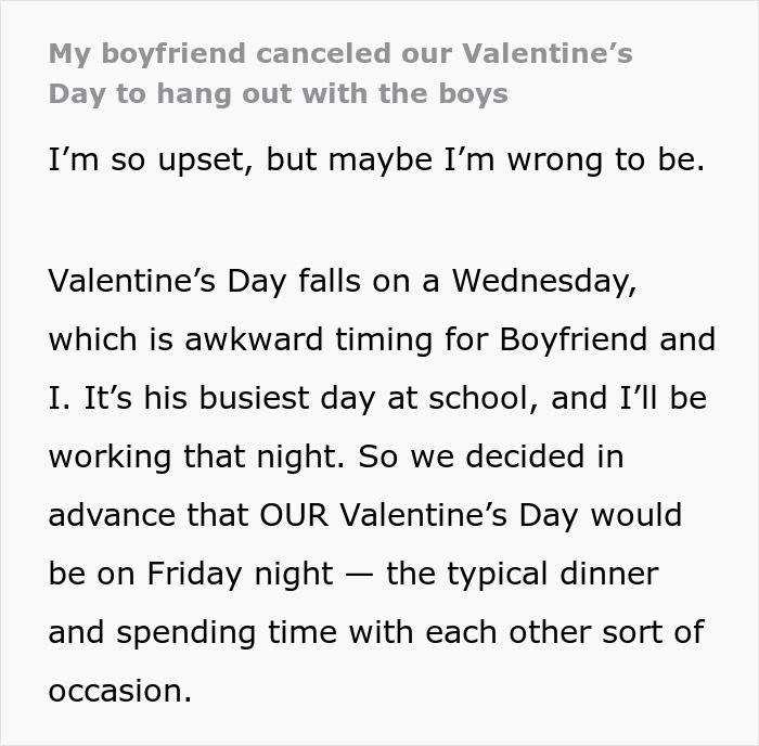 Woman Is Devastated After Her Boyfriend Puts His Friend Before Her On Valentine's Day Woman Is Devastated After Her Boyfriend Puts His Friend Before Her On Valentine's Day