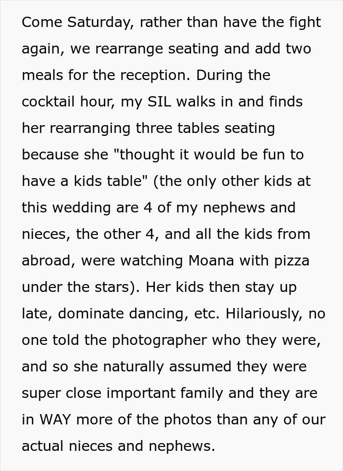 Woman Treats Wedding As Her Own Resort, Brings Her Kids, Rearranges Tables