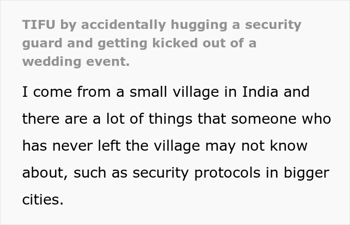 Guest Misses Friend's Wedding Due To A Hilariously Embarrassing Interaction With A Security Guard Guest Misses Friend's Wedding Due To A Hilariously Embarrassing Interaction With A Security Guard