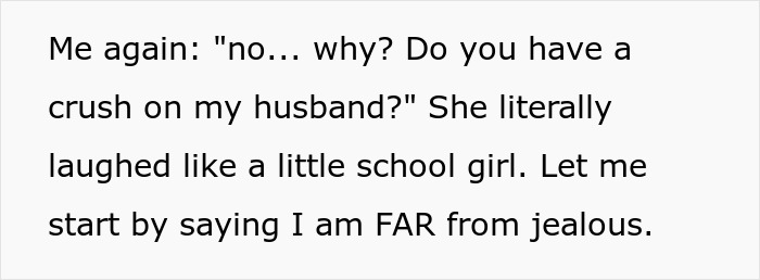 "Do You Have A Crush On My Husband?": Coworker Crosses Major Boundary, Regrets It