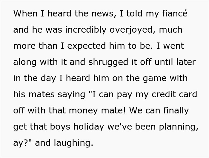 Woman Loses Her Mind When She Learns How Her Fiancé Plans To Spend Her Inheritance Woman Loses Her Mind When She Learns How Her Fiancé Plans To Spend Her Inheritance