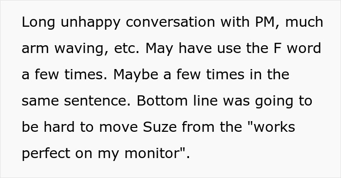 Team Manager Takes Designer's Big Monitors Away To Show How Real Users See Her Designs