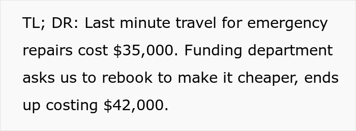 Company Thinks $35k For A Business Trip Is Absurd, Ends Up Paying Even More