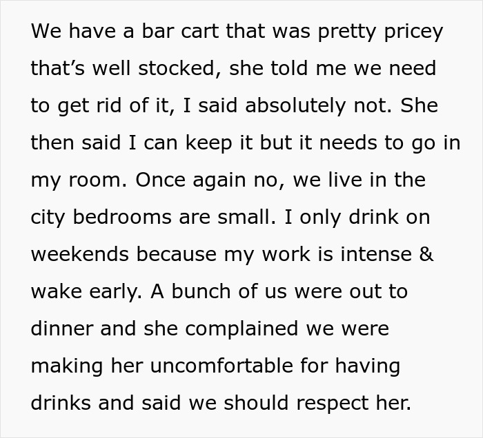 Woman Demands Roommate Adhere To &lsquo;No Alcohol&rsquo; Rule, Loses Her Place To Live Instead