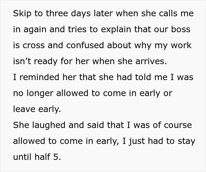 New Manager Pokes At Person Starting And Leaving An Hour Early, Comes To Regret It New Manager Pokes At Person Starting And Leaving An Hour Early, Comes To Regret It