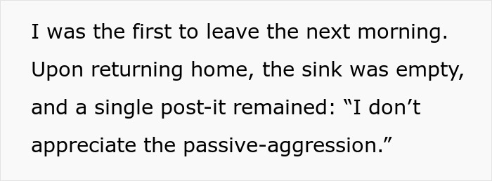 Roommate Complains About Dishes In The Sink, Regrets It When She Does The Same Thing