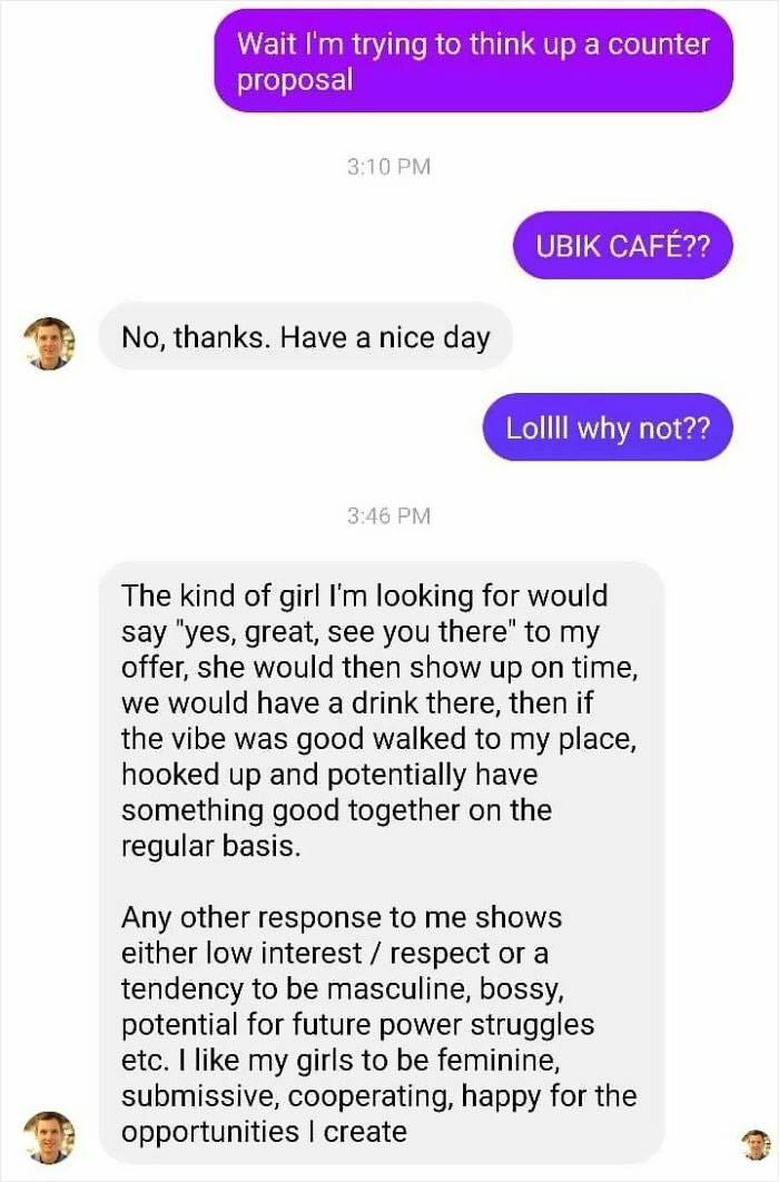 She Proposed A Different Meeting Place For Their Date