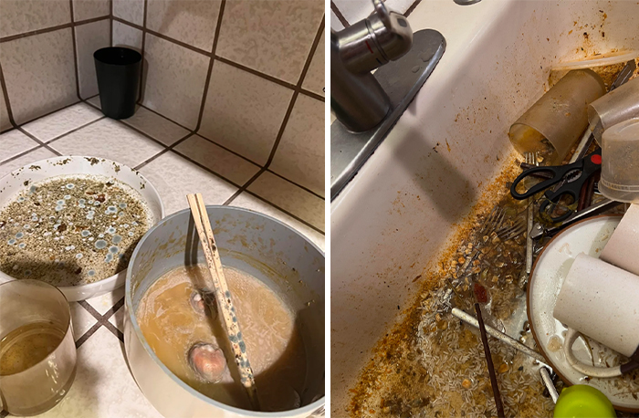 This Is How My Roommate Left The Counter And Sink For Months