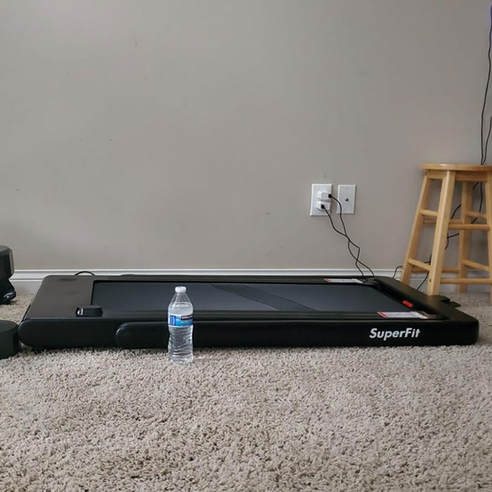 Elevate Your Home Workout With GYMAX Walking Pad: 2.25HP Dual Display Foldable Treadmill, And Compact Folding Running Machine Perfect For Small Spaces!