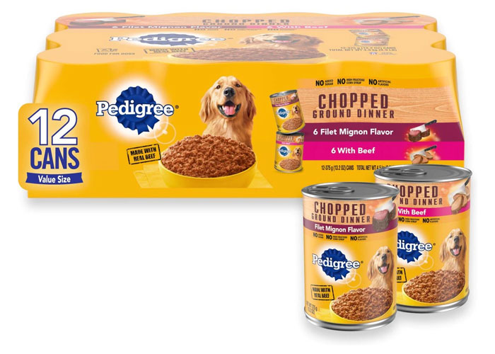 Pedigree Chopped Ground Dinner Filet Mignon Flavor & Beef dog food Pedigree Chopped Ground Dinner Filet Mignon Flavor & Beef dog food