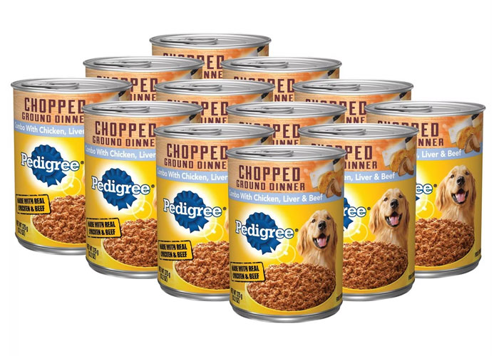 Pedigree Chopped Ground Dinner with Chicken, Beef & Liver dog food Pedigree Chopped Ground Dinner with Chicken, Beef & Liver dog food